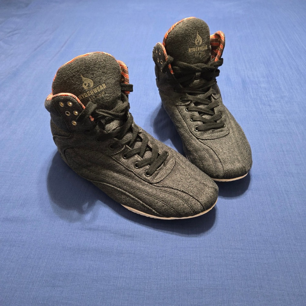 Ryderwear D-Mak Lifting Shoes Mens 12 Grey Excellent High Top Gym Sneakers